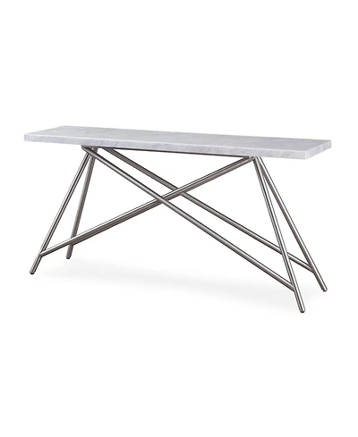 Coral Carrara Marble Console Table