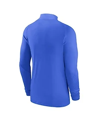 Men's Nike Blue Club America Strike Drill Performance Raglan Quarter-Zip Long Sleeve Top
