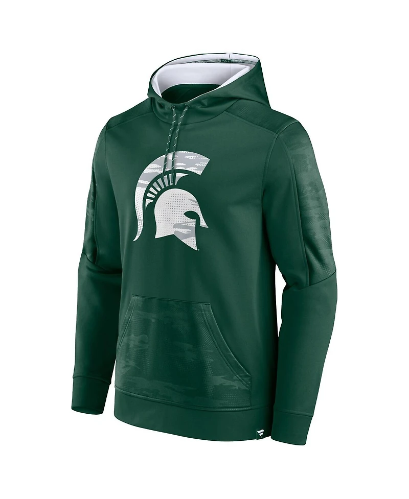 Men's Fanatics Green Michigan State Spartans On The Ball Pullover Hoodie