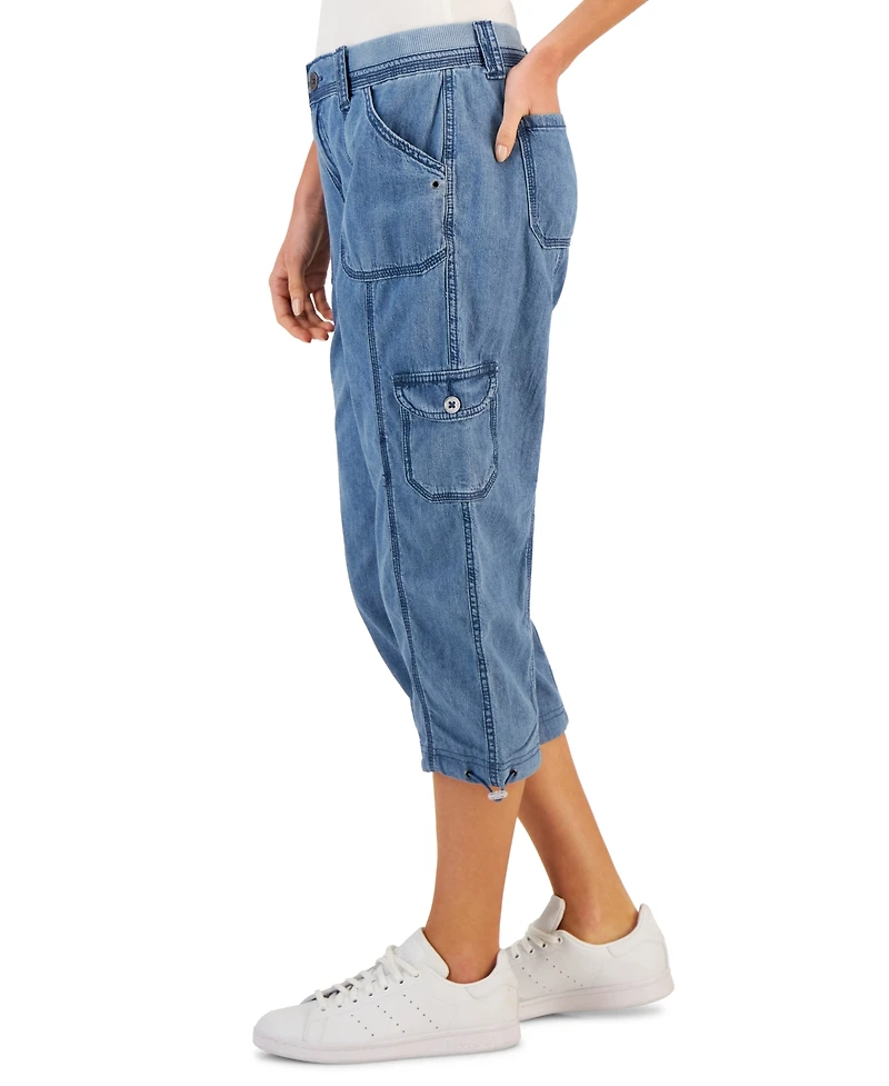 Style & Co Women's Mid-Rise Cargo Capri Pants, Exclusively at Macy's