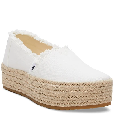 Toms Women's Valencia Canvas Platform Espadrilles