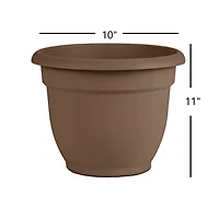 Bloem Ariana Planter with Self-Watering Grid, Chocolate - 10 inches
