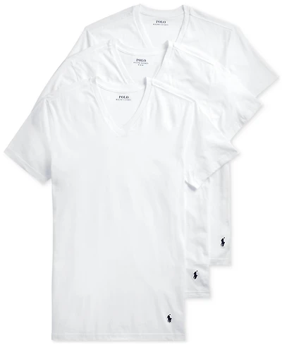 Polo Ralph Lauren Men's 3-Pack Slim Fit V-Neck Undershirts