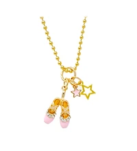 Ballet Slippers Gold Necklace for Girls