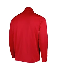 Men's Under Armour Red Wisconsin Badgers Knit Warm-Up Full-Zip Jacket