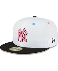 Men's New Era White New York Yankees Neon Eye 59FIFTY Fitted Hat