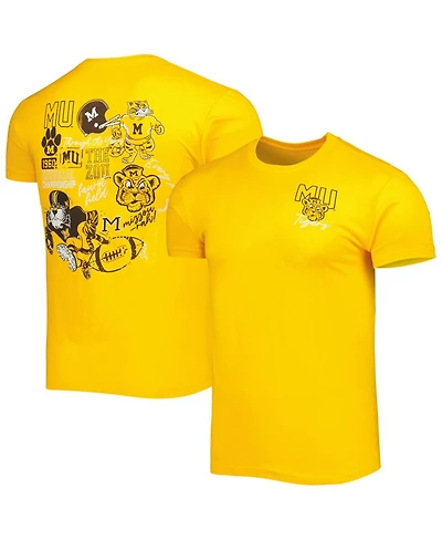 Men's Gold Missouri Tigers Vintage-Inspired Through the Years 2-Hit T-shirt