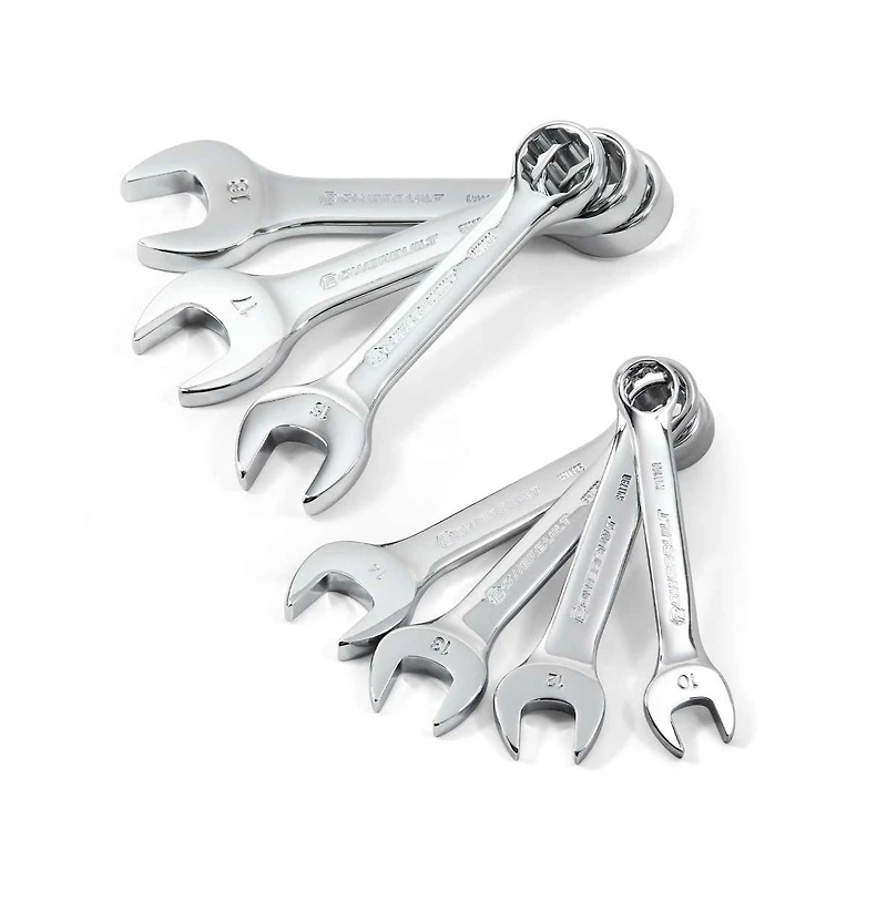 Powerbuilt 7 Piece Metric Stubby Combination Wrench Set