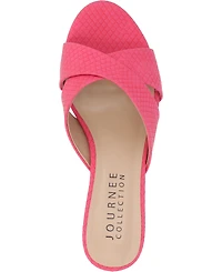 Journee Collection Women's Berkly Slip-On Kitten Heel Sandals