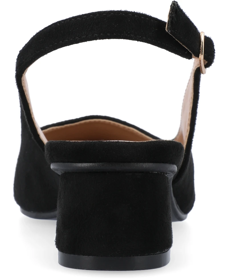 Journee Collection Women's Sylvia Block Heel Slingback Pumps