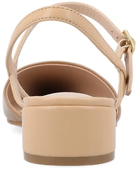 Journee Collection Women's Brynn Block Heel Pointed Toe Flats