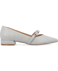 Journee Collection Women's Cait Bow Mary Jane Pointed Toe Flats