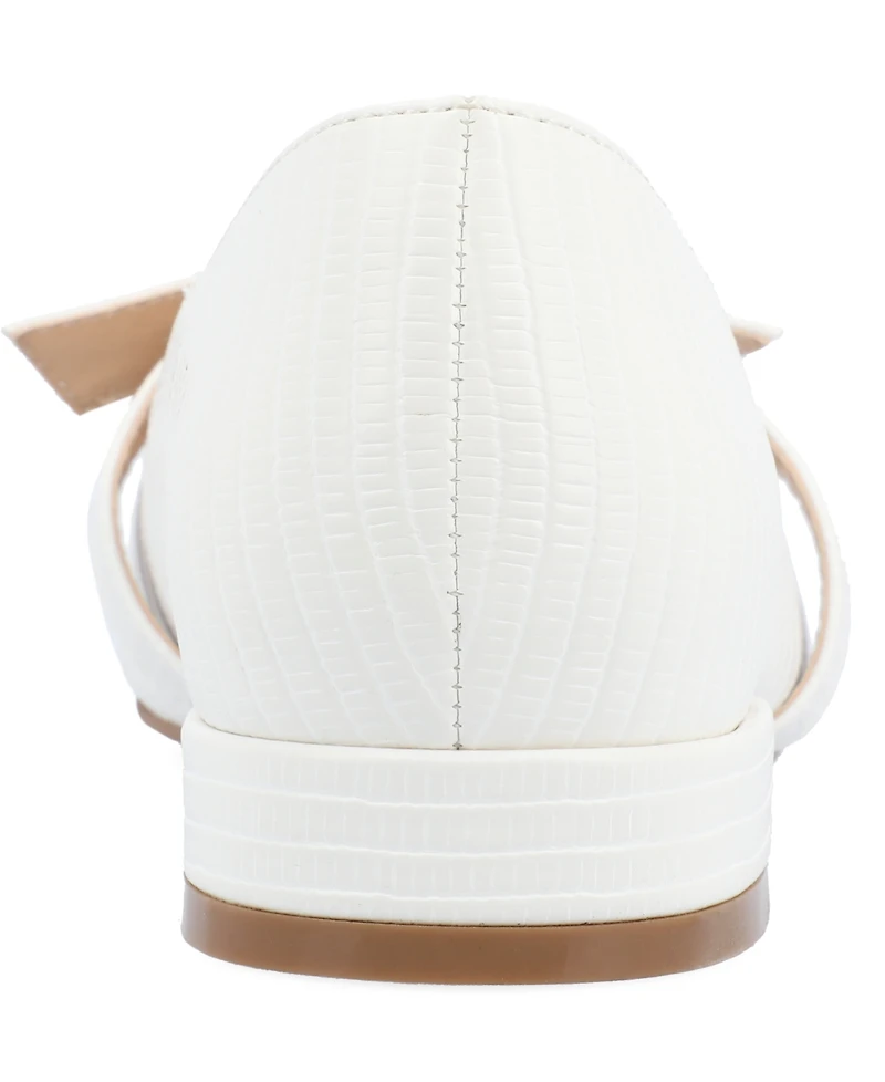 Journee Collection Women's Cait Bow Mary Jane Pointed Toe Flats