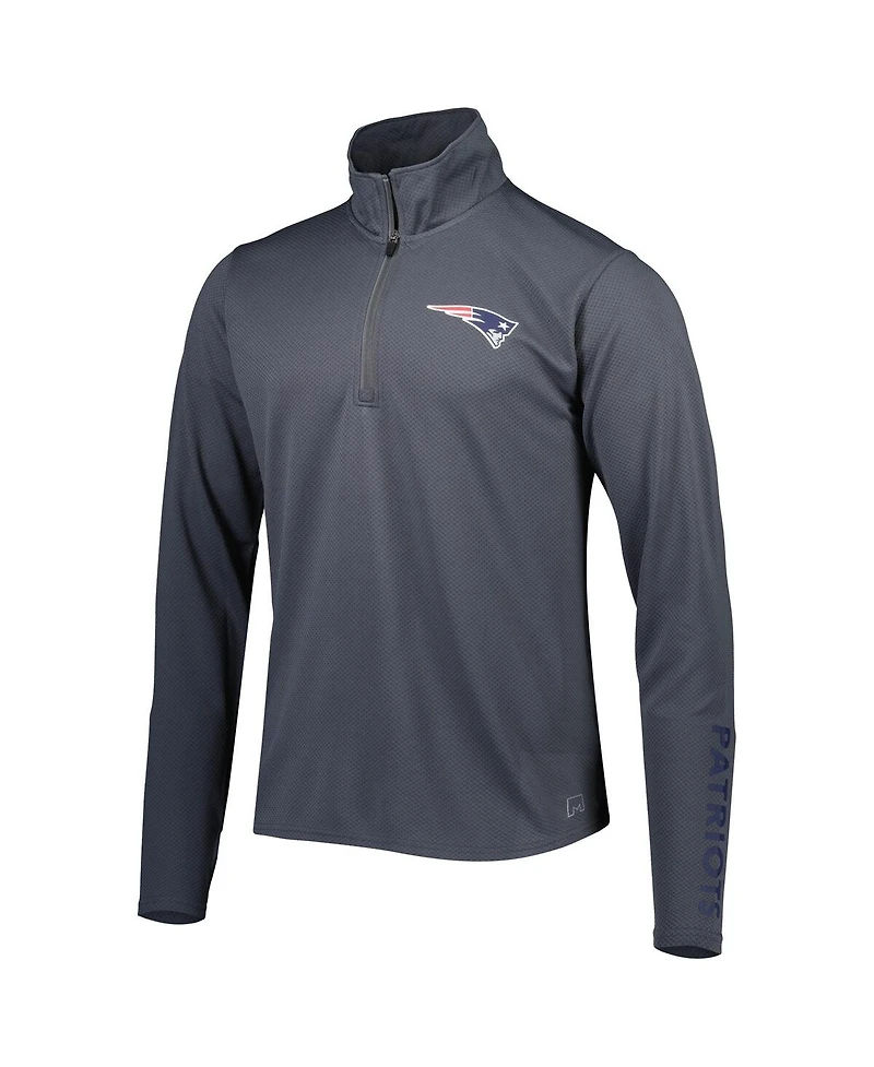 Men's Msx by Michael Strahan Charcoal New England Patriots Half-Zip Hoodie
