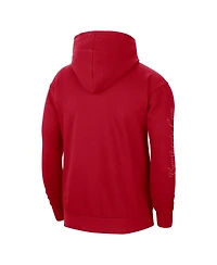 Men's Jordan Red Philadelphia 76ers Courtside Statement Edition Pullover Hoodie