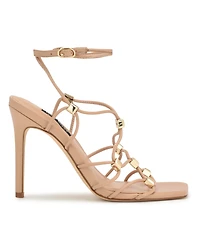 Nine West Women's Tenor Ankle Wrap Heeled Dress Sandals