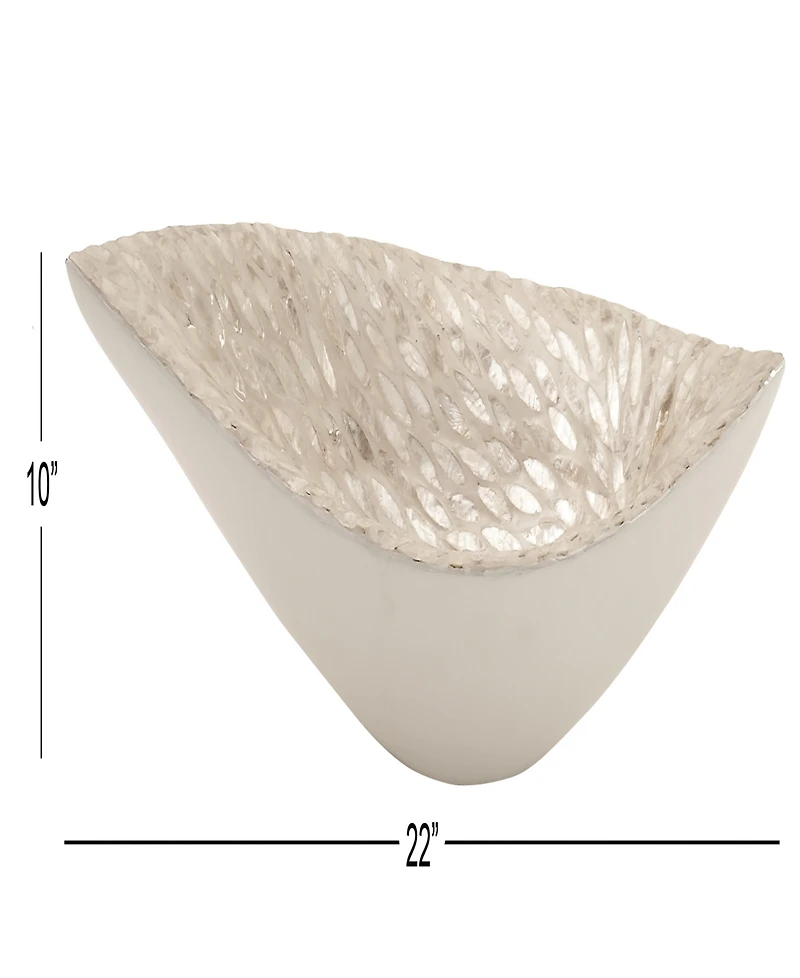 Rosemary Lane Mother of Pearl Tray, 22" x 6" x 10"