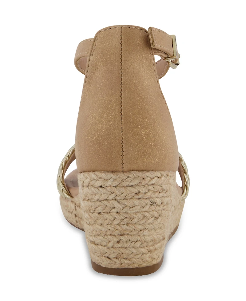 Marc Fisher Big Girls Open Toe Wedge Sandals