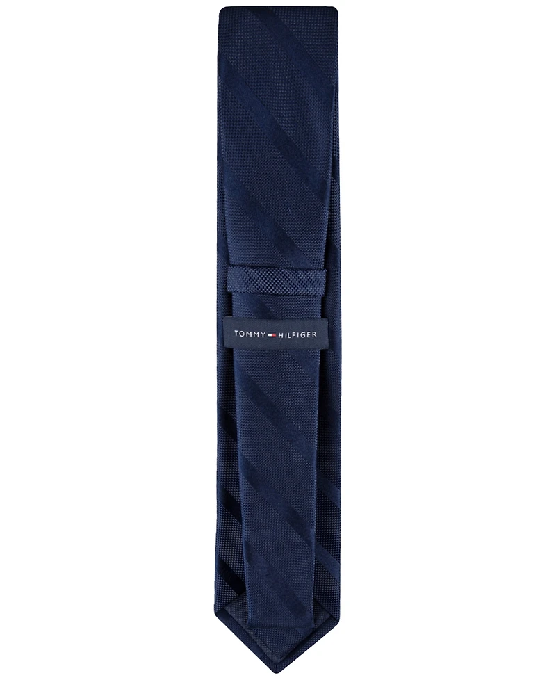 Tommy Hilfiger Men's Solid Textured Stripe Tie