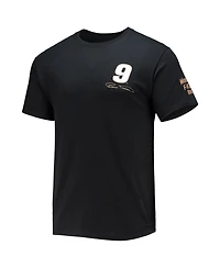 Men's Checkered Flag Sports Black Bill Elliott Legends 3-Spot T-shirt
