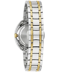 Bulova Women's Duality Diamond (1/10 ct. t.w.) Two-Tone Stainless Steel Bracelet Watch Box Set 34mm
