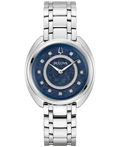 Bulova Women's Duality Diamond (1/8 ct. t.w.) Stainless Steel Bracelet Watch Box Set 34mm