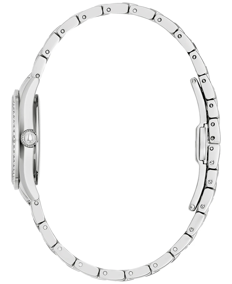 Bulova Women's Crystal Stainless Steel Bracelet Watch 29mm