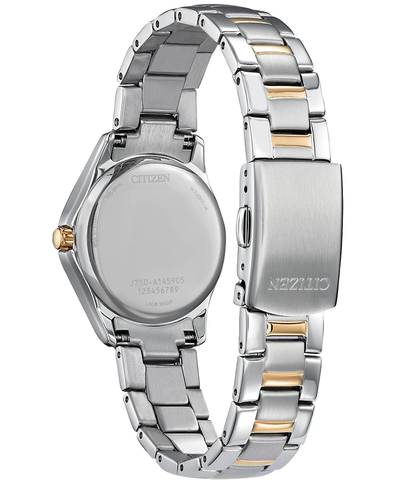 Citizen Eco-Drive Women's Crystal Two-Tone Stainless Steel Bracelet Watch 30mm