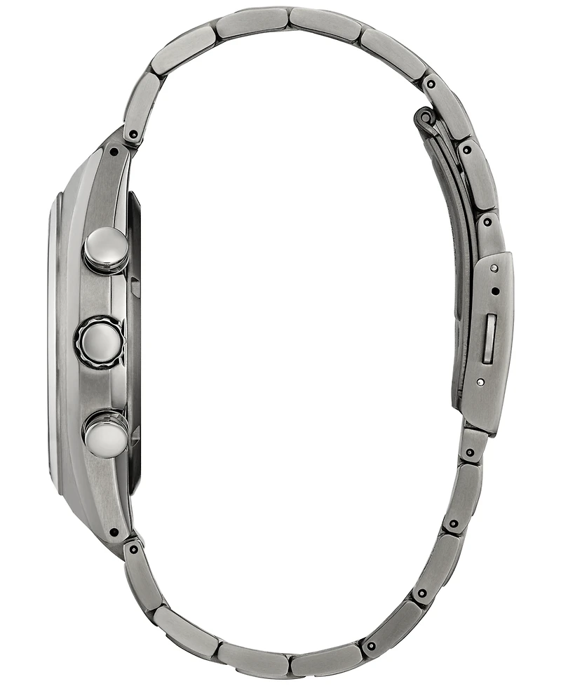 Citizen Eco-Drive Men's Chronograph Weekender Silver-Tone Titanium Bracelet Watch 43mm, Created for Macy's