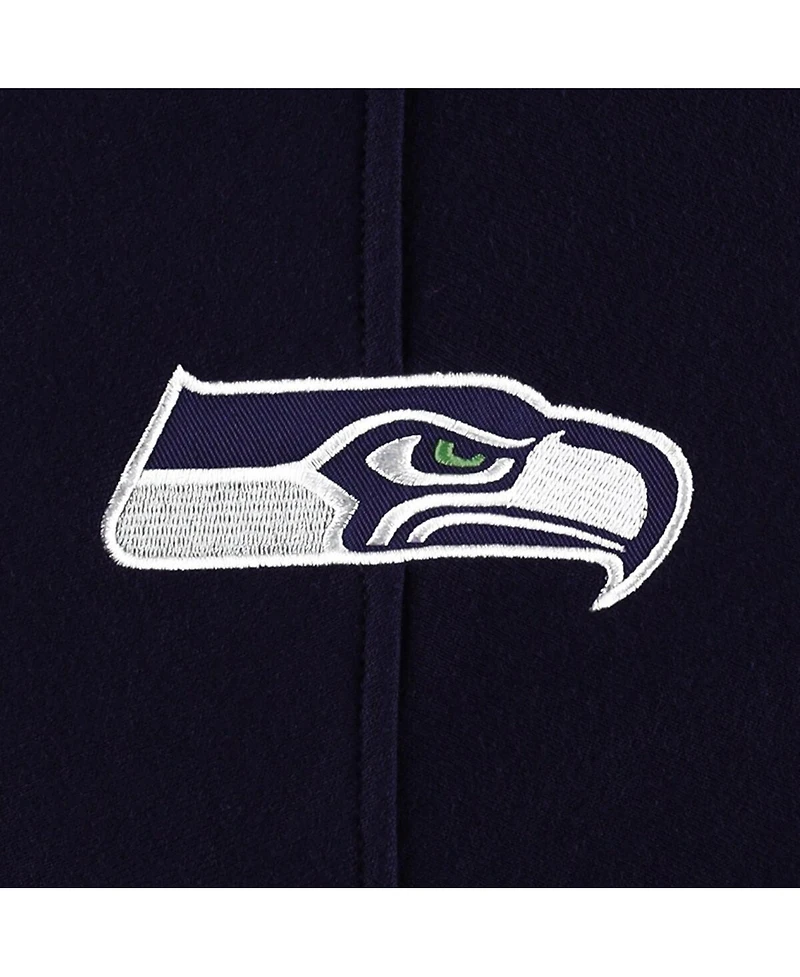 Men's '47 Brand Seattle Seahawks Heather Gray Gridiron Lace-Up Pullover Hoodie