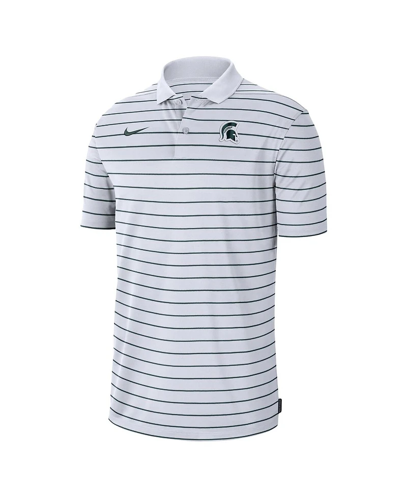 Men's Nike White Michigan State Spartans Icon Victory Coaches 2022 Early Season Performance Polo Shirt