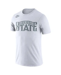 Men's Nike White Michigan State Spartans Basketball Retro 2-Hit T-shirt