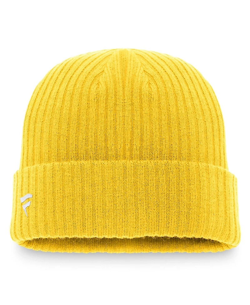 Men's Fanatics Gold Nashville Predators Core Primary Logo Cuffed Knit Hat