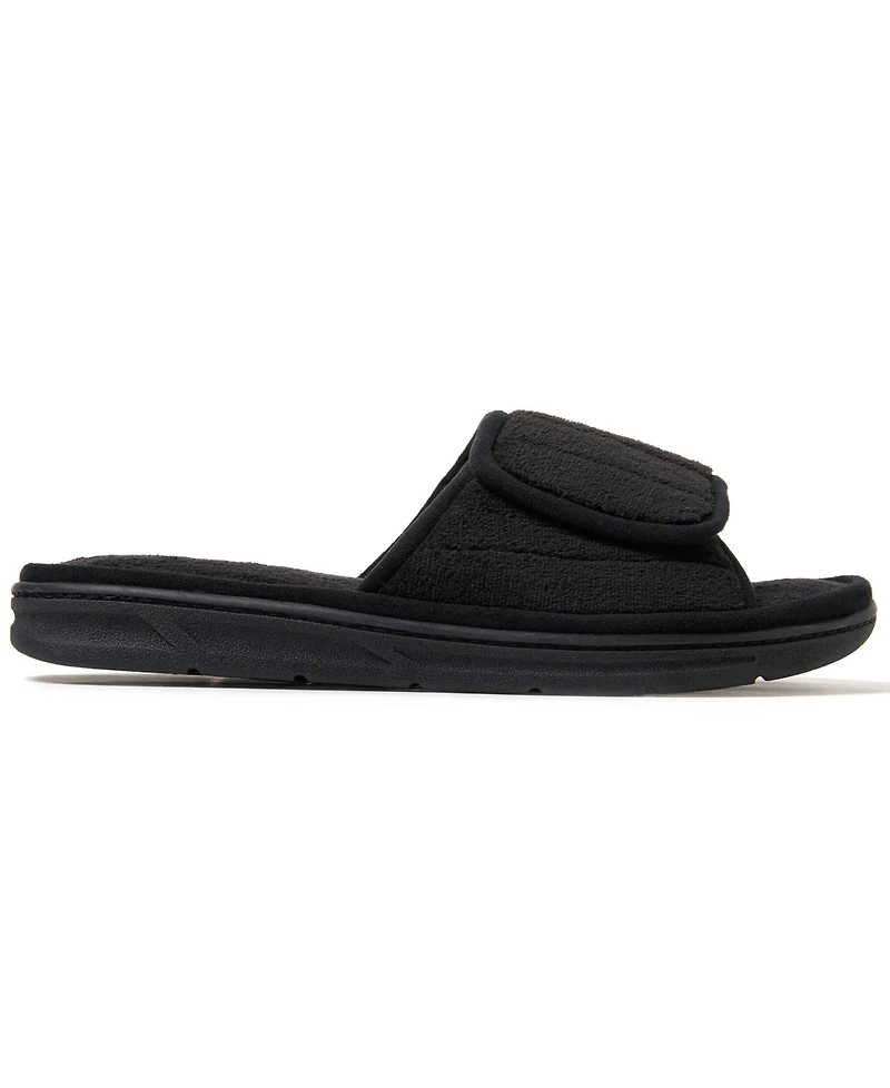 Dearfoams Men's Collin Terry Adjustable Shower Slide House Slipper
