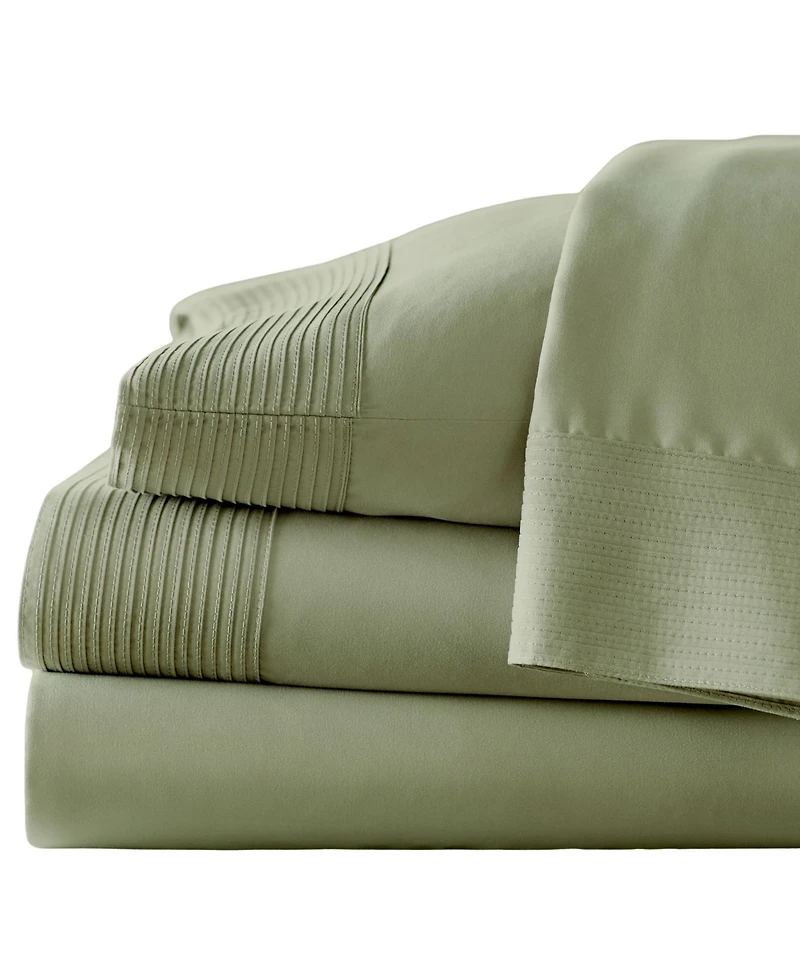 Southshore Fine Linens Classy Pleated 21" Extra deep, Pocket Sheet Set