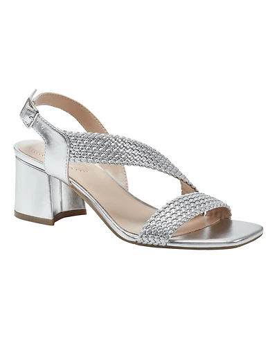 Bandolino Women's Mizzys Woven Block Heel Sandals