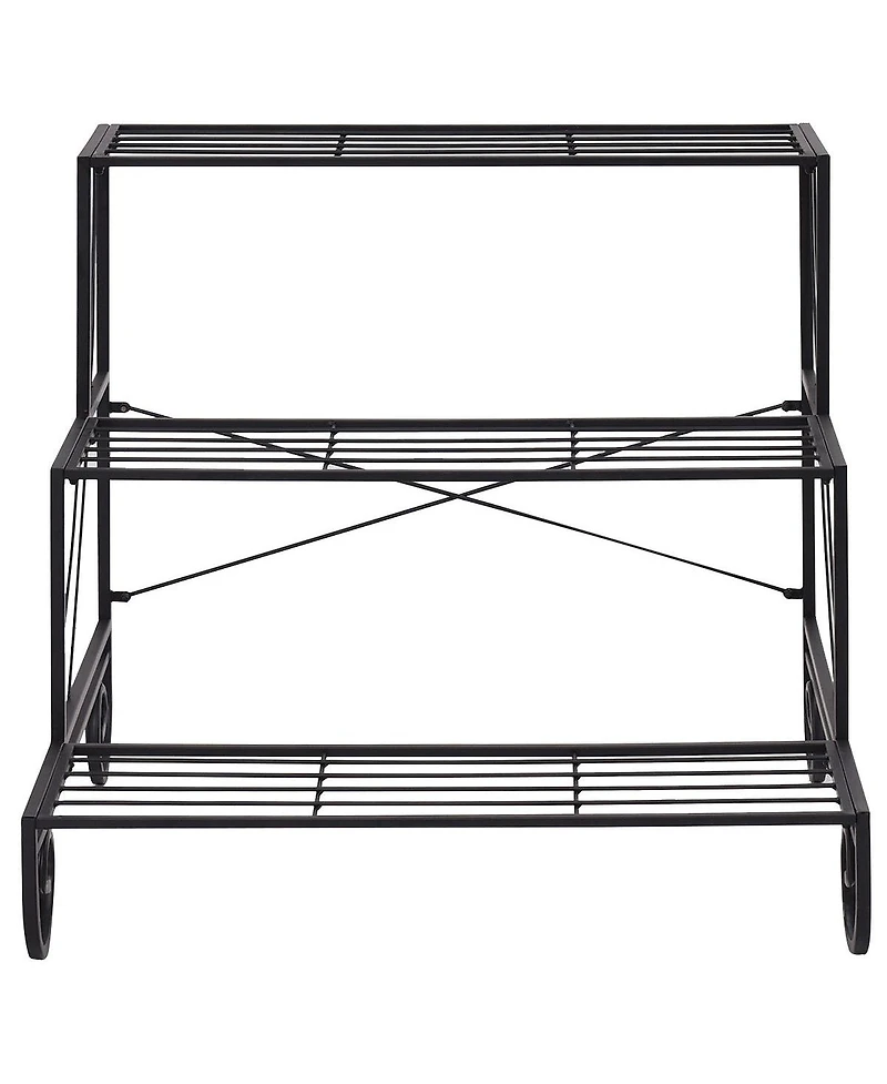 3 Tier Outdoor Metal Plant Stand Flower Planter Garden Display