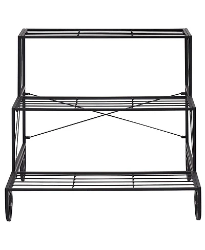 3 Tier Outdoor Metal Plant Stand Flower Planter Garden Display