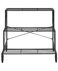 3 Tier Outdoor Metal Plant Stand Flower Planter Garden Display
