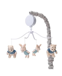 Lambs & Ivy Disney Baby Forever Pooh Gray/Beige Bear Musical Baby Crib Mobile by
