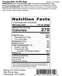 Betsy Ann Chocolates Chocolate Easter Egg Assortment Set, 12 Piece