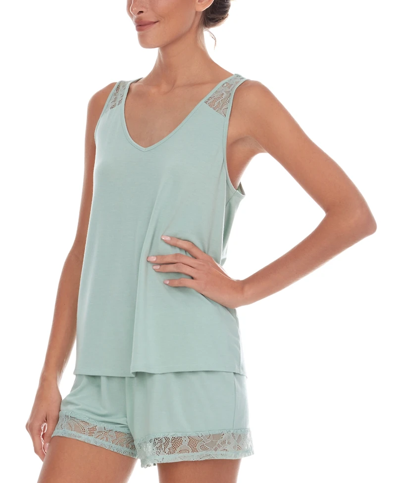 Flora by Flora Nikrooz Frances Knit Cami Tap Pajama Set