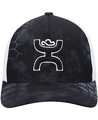 Men's Hooey Black, White Bass Trucker Snapback Hat