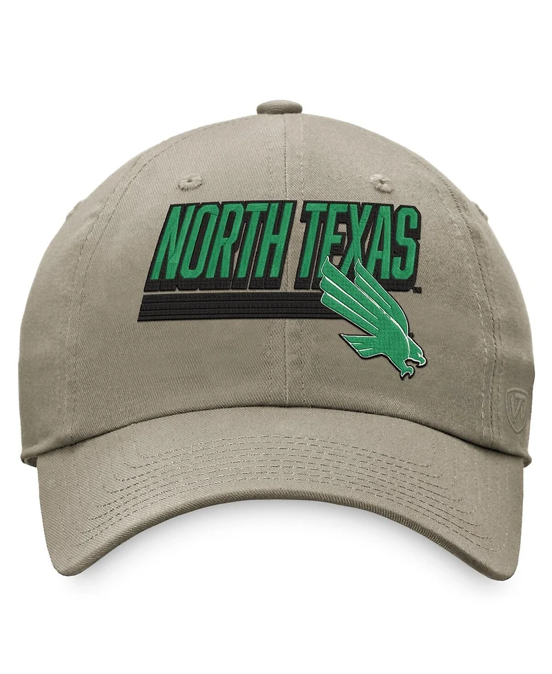 Men's Top of the World Khaki North Texas Mean Green Slice Adjustable Hat