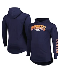 Men's Fanatics Navy Denver Broncos Big and Tall Front Runner Pullover Hoodie