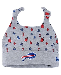 Infant Boys and Girls New Era Heather Gray Buffalo Bills Critter Cuffed Knit Hat