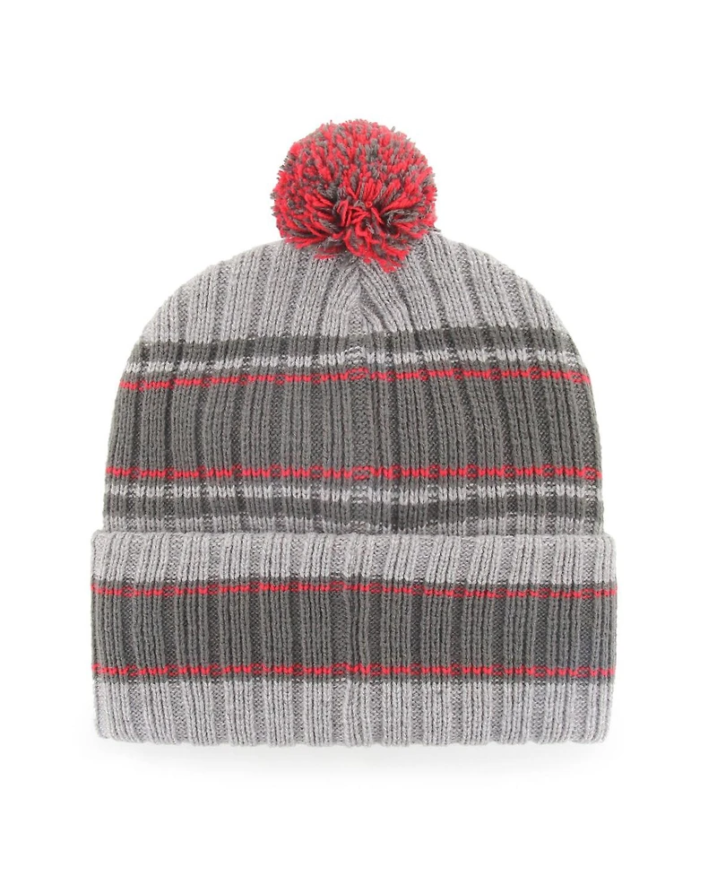 Men's '47 Brand Graphite Tampa Bay Buccaneers Rexford Cuffed Knit Hat With Pom