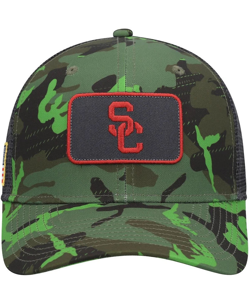 Men's Nike Camo, Black Usc Trojans Classic99 Veterans Day Trucker Snapback Hat