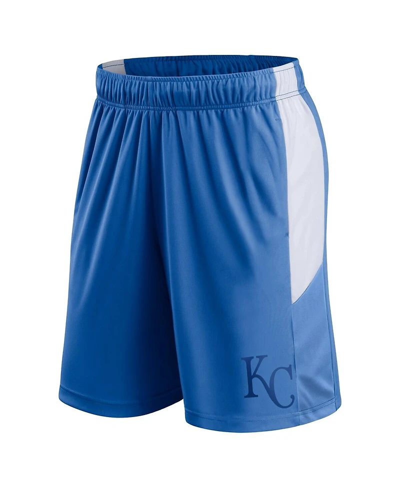 Men's Fanatics Royal Kansas City Royals Champion Rush Color Block Shorts
