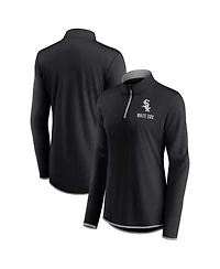 Women's Fanatics Black Chicago White Sox Worth The Drive Quarter-Zip Jacket